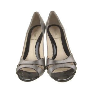 FENDI Satin Leather Trim Embellishment Heels